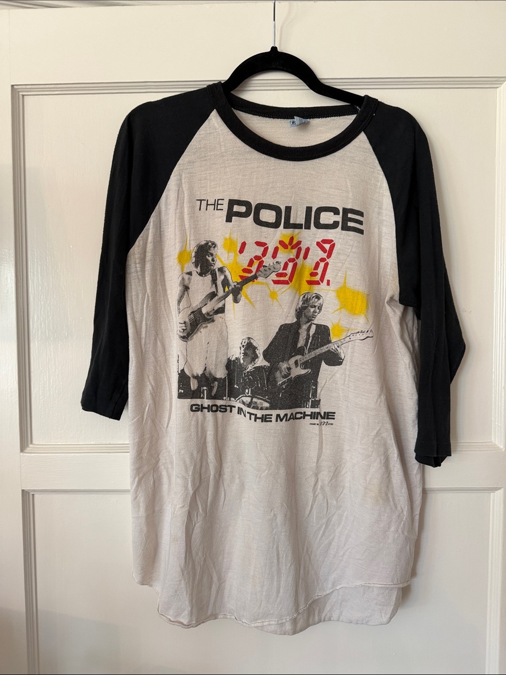 Vintage 1982 The Police 'Ghost in the Machine' Tour Baseball Shirt